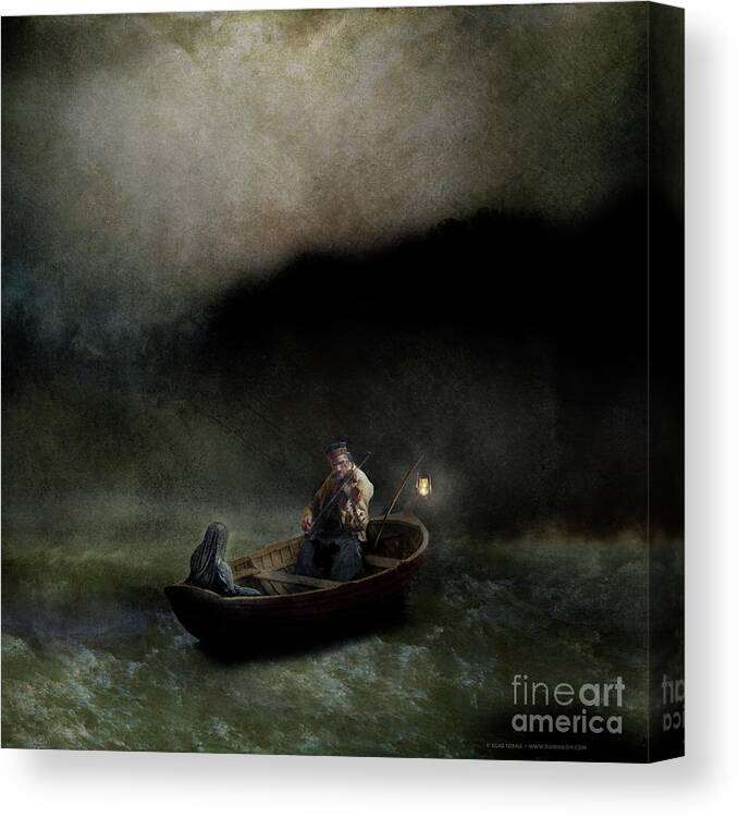 Charon Canvas Print featuring the digital art Charon's Lullaby by Silas Toball