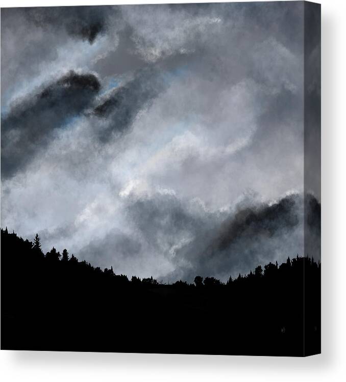 Chasing The Storm Canvas Print featuring the digital art Chasing the Storm by Mark Taylor