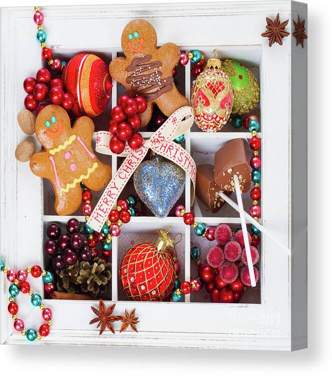 Christmas Canvas Print featuring the photograph Christmas Box by Anastasy Yarmolovich