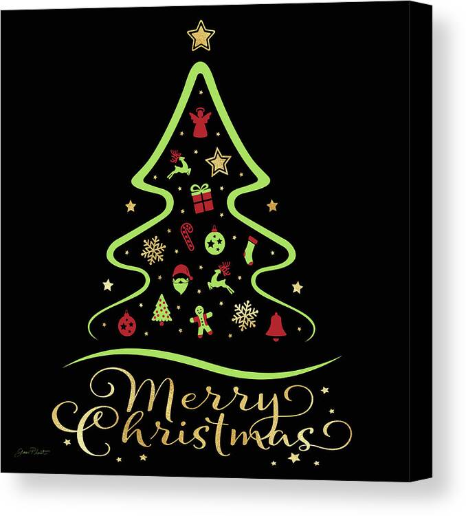 Christmas Canvas Print featuring the digital art Christmas Fun 1 by Jean Plout