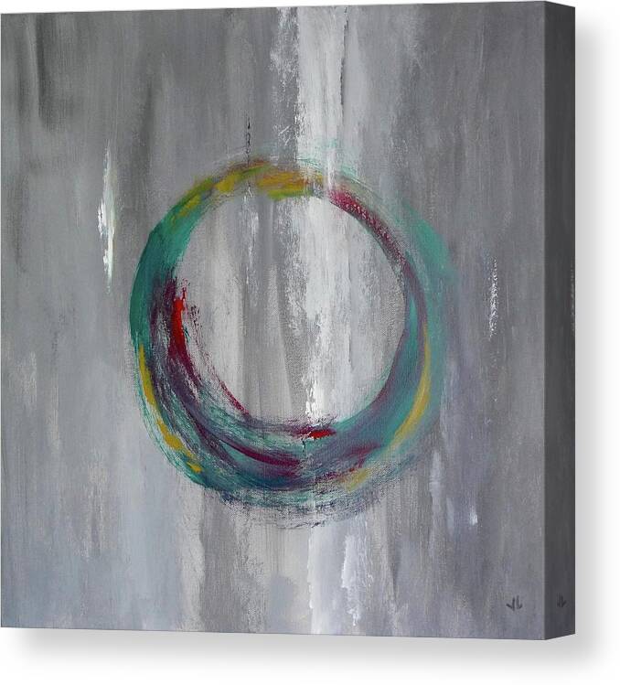 Circle Canvas Print featuring the painting Vortex by Victoria Lakes