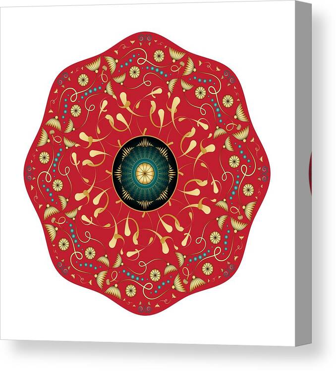 Mandala Canvas Print featuring the digital art Circularium No. 2736 by Alan Bennington