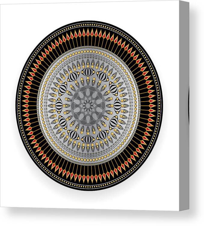 Mandala Canvas Print featuring the digital art Circulosity No 2775 by Alan Bennington