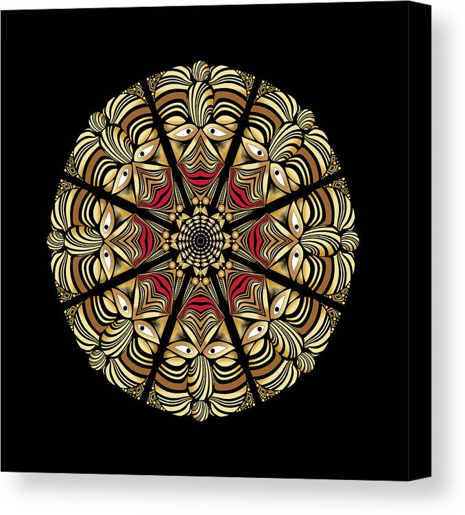 Mandala Canvas Print featuring the digital art Circulosity No 3010 by Alan Bennington