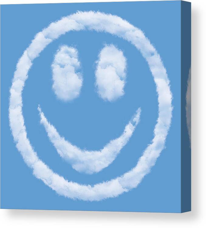 Cloud Canvas Print featuring the photograph Cloud Smiley by Matt Malloy