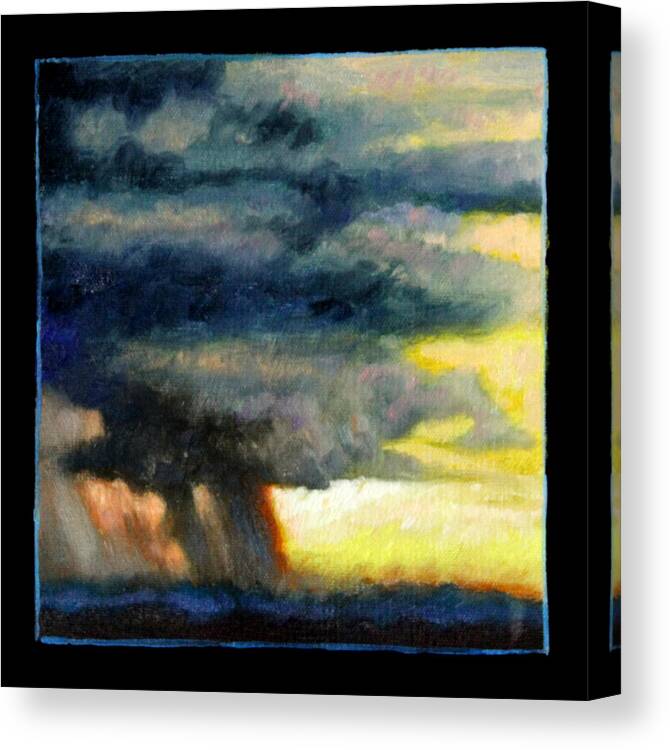 Storm Clouds Canvas Print featuring the painting Clouds Number Eight by John Lautermilch