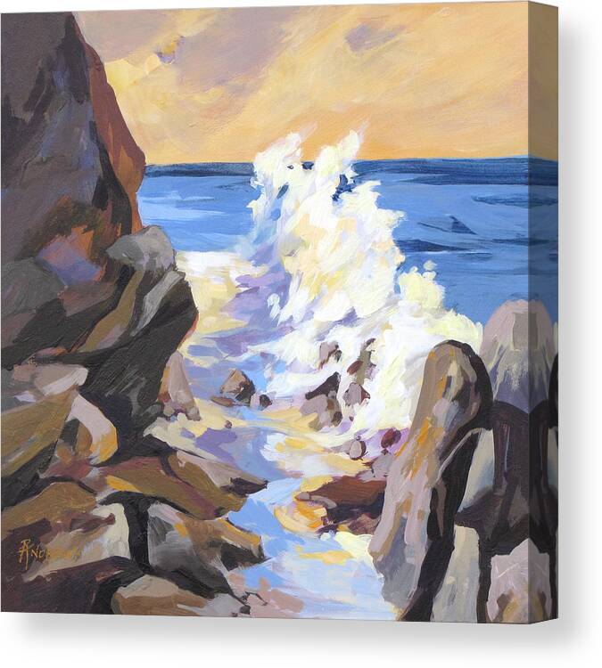 Seascape Canvas Print featuring the painting Coastal Edge by Rae Andrews