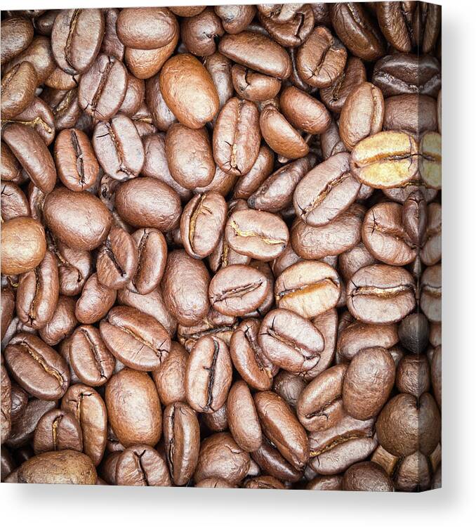 Coffee Beans Canvas Print featuring the photograph Coffee Beans by Wim Lanclus