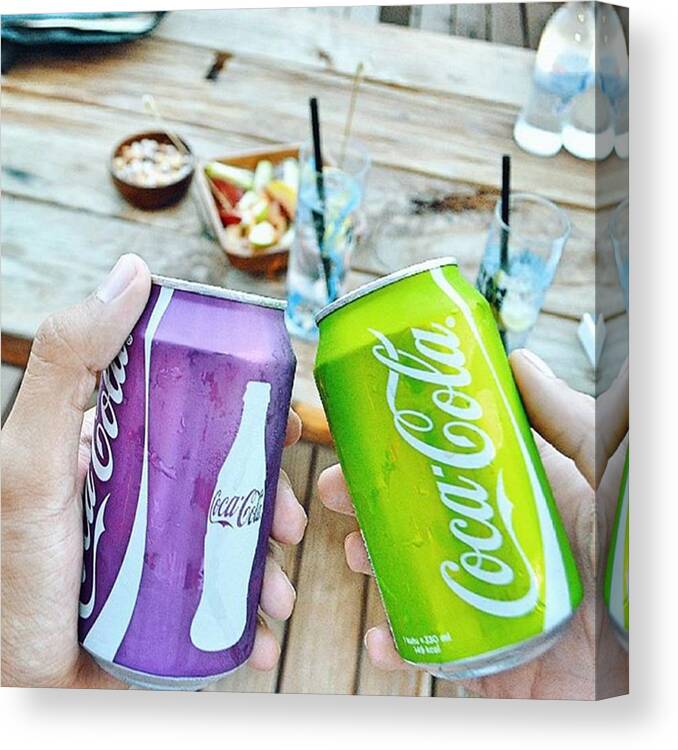 Coke Canvas Print featuring the photograph #coke #addicts 😁✌ @cocacola by Baris Sabic