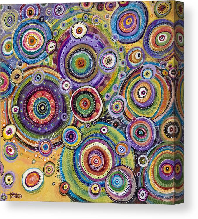 Contemporary Canvas Print featuring the painting Color Me Happy by Tanielle Childers