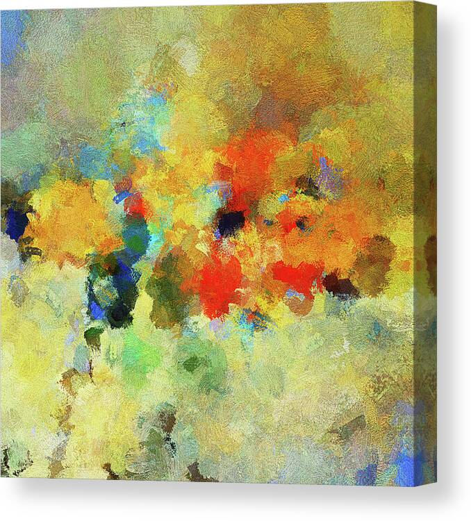 Abstract Canvas Print featuring the painting Colorful Abstract Art - Abstract Landscape by Inspirowl Design