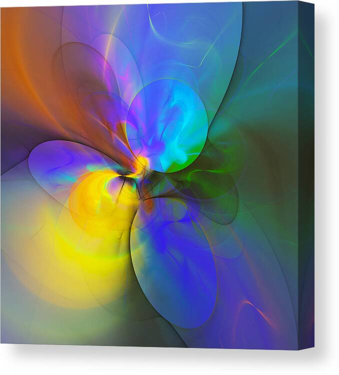 Colorful Dreams Within Chaos Canvas Print featuring the digital art Colorful Dreams Within Chaos by Georgiana Romanovna