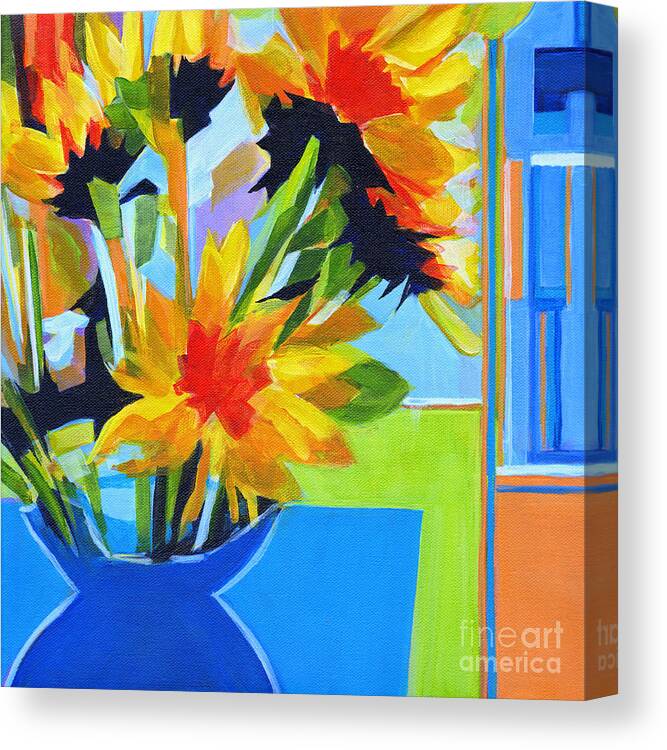 Contemporary Painting Canvas Print featuring the painting Colors Always On My Mind by Tanya Filichkin