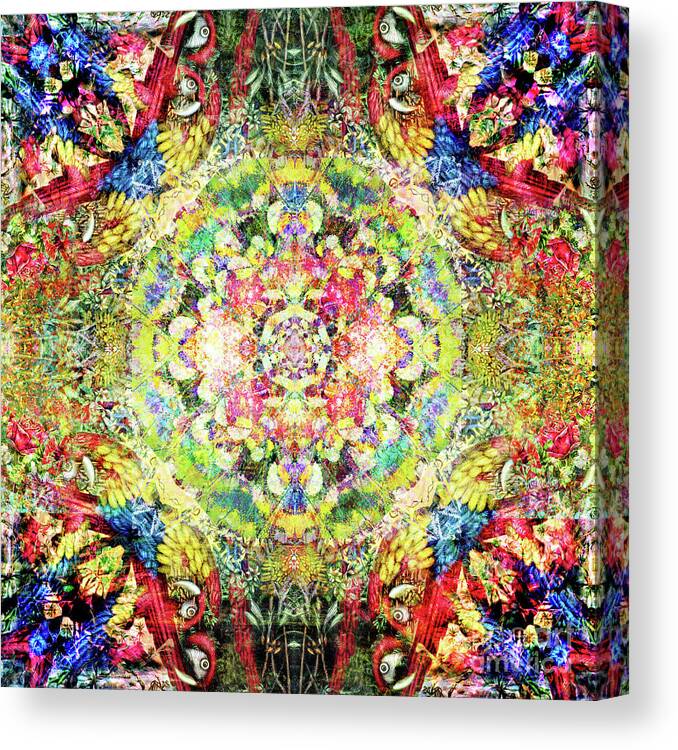 Textile Canvas Print featuring the digital art Colors by Xrista Stavrou