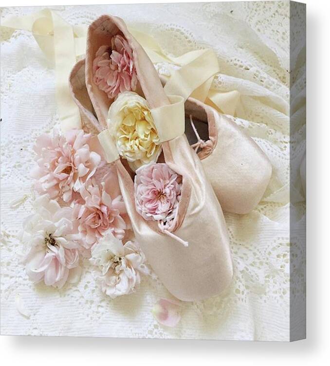 Ballet Canvas Print featuring the photograph Dancing with the flowers by Rebecca Amesbury