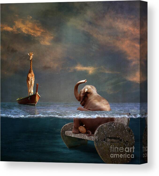 Sea Canvas Print featuring the photograph Come on my friend by Martine Roch