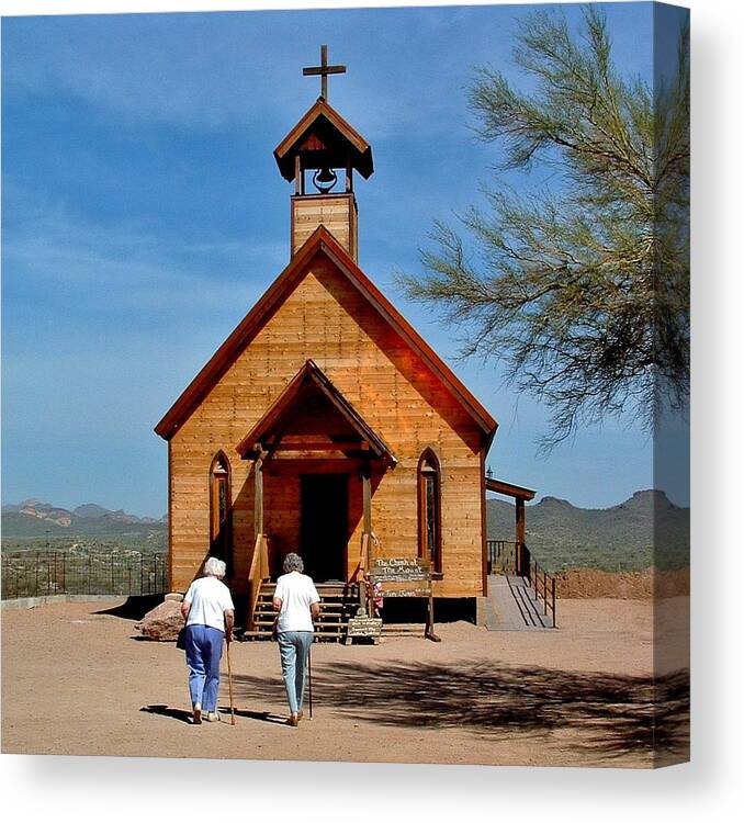 Church Of The Mount Canvas Print featuring the photograph Come Walk With Me by Marilyn Smith