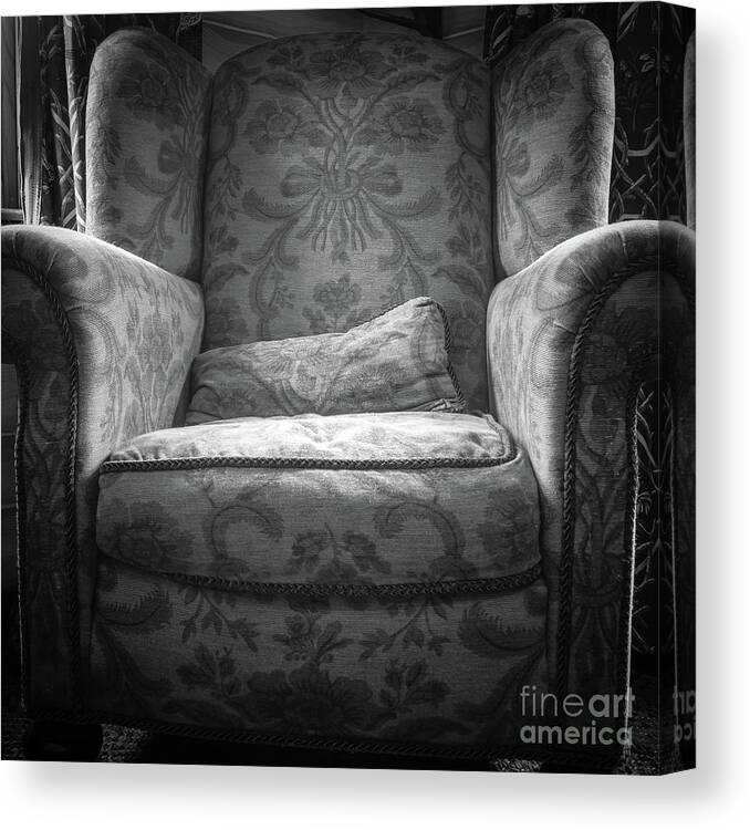 Interior Canvas Print featuring the photograph Comfy Chair by the Window by Edward Fielding