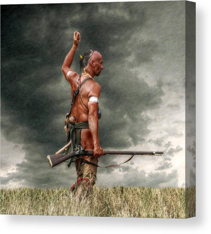 Warrior Canvas Print featuring the digital art Coming Storm by Randy Steele