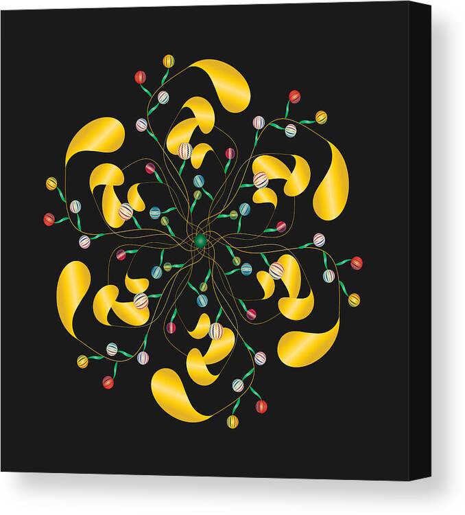 Mandala Canvas Print featuring the digital art Complexical No 2210 by Alan Bennington