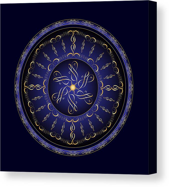 Mandala Canvas Print featuring the digital art Complexical No 2225 by Alan Bennington