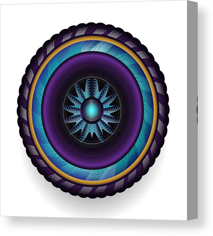 Mandala Canvas Print featuring the digital art Complexical No 2317 by Alan Bennington