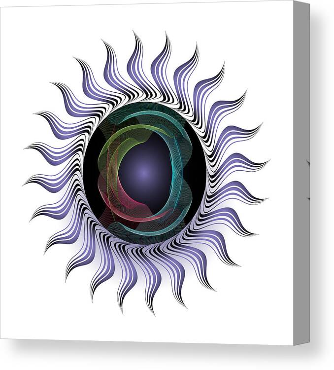 Mandala Canvas Print featuring the digital art Complexical No 2318 by Alan Bennington