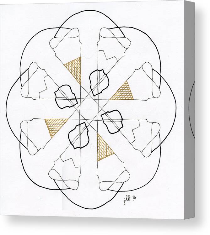 Lori Kingston Canvas Print featuring the drawing Cones by Lori Kingston