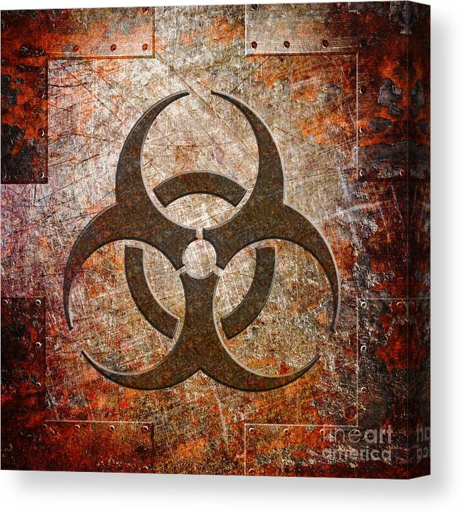 Bio Hazard Canvas Print featuring the digital art Contagion by Fred Ber
