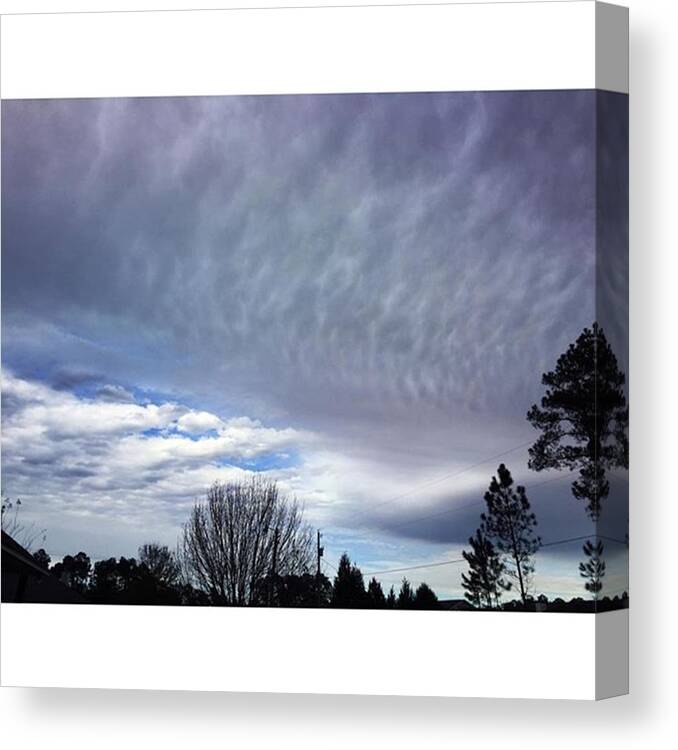 Southcoast Canvas Print featuring the photograph Cool Clouds Today.. Though Still by Joan McCool