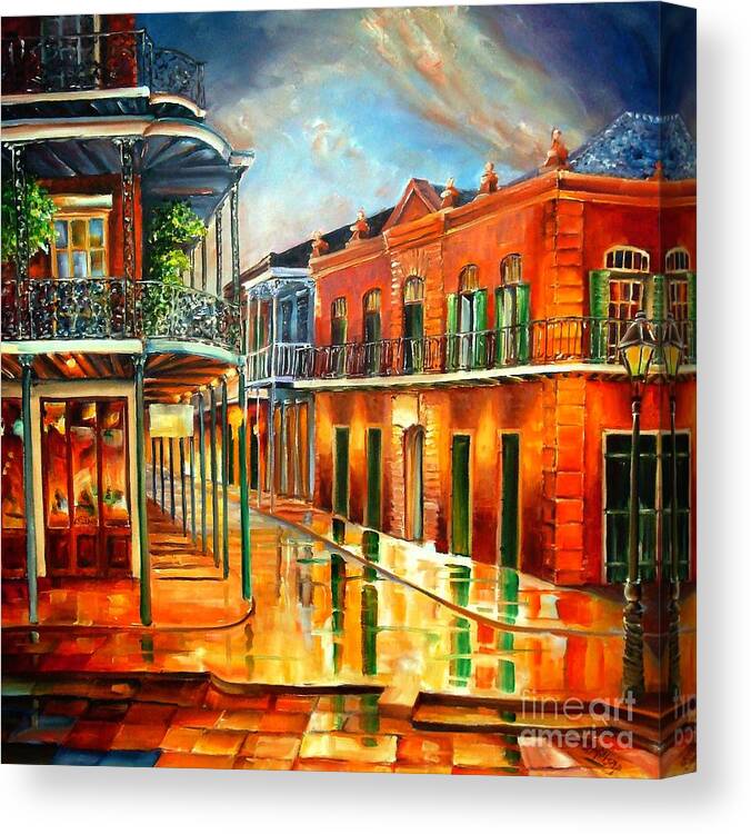 New Orleans Canvas Print featuring the painting Corner of Jackson Square by Diane Millsap