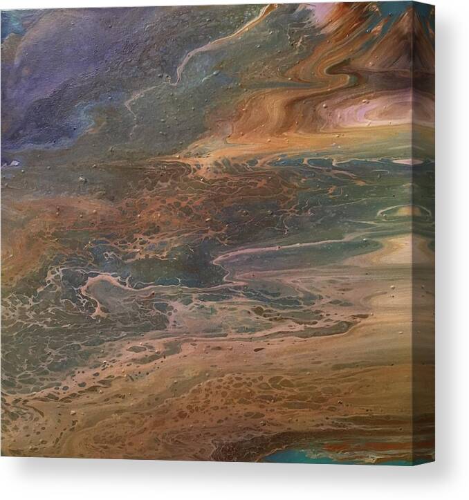 Abstract Canvas Print featuring the painting Beach by Soraya Silvestri