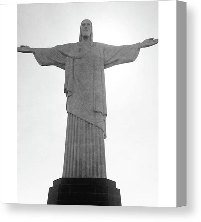 Riodejaneiro Canvas Print featuring the photograph Cristo Redentor, Rio De Janeiro by Cesar Vieira