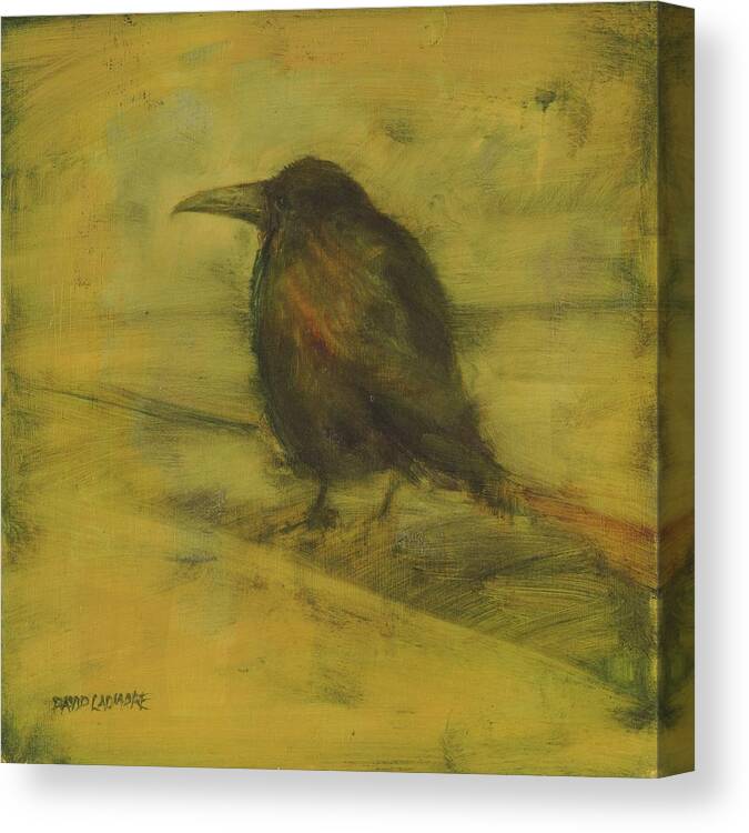 Bird Canvas Print featuring the painting Crow 27 by David Ladmore