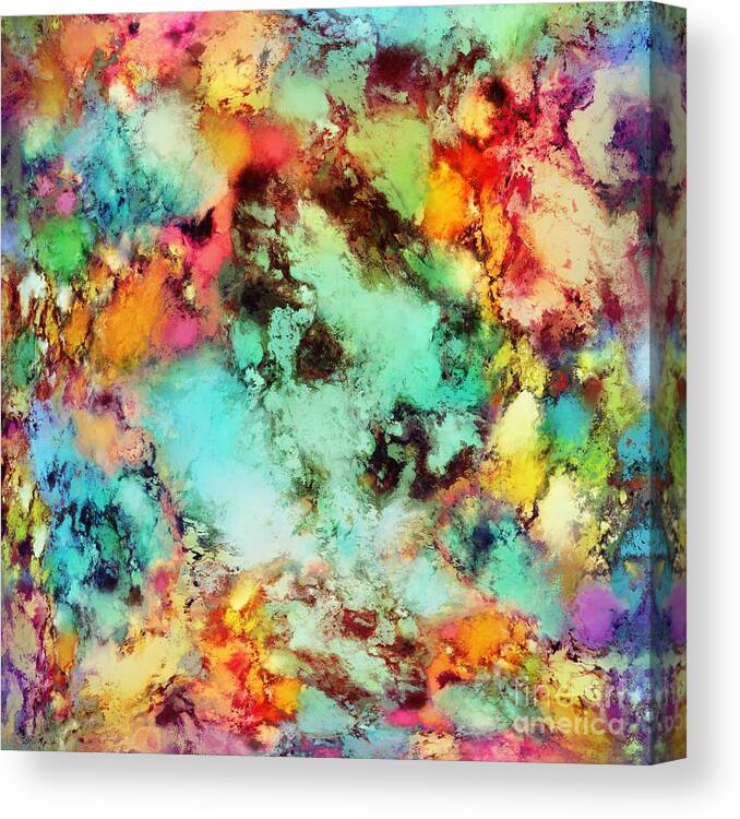 Colourful Canvas Print featuring the digital art Crunch by Keith Mills