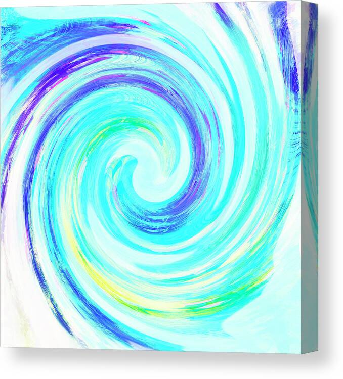 Abstract Canvas Print featuring the photograph Crystal Blue Persuasion by Marianne Campolongo