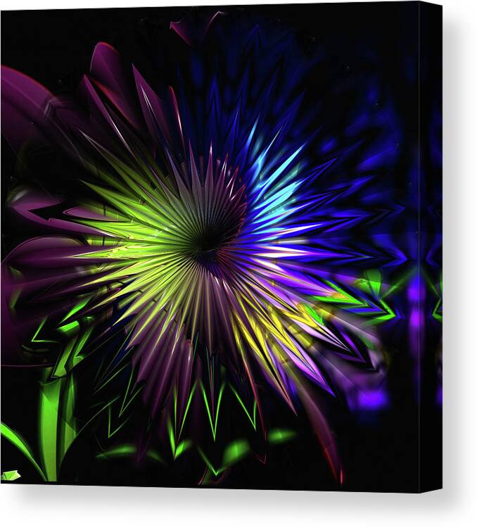 Surreal Canvas Print featuring the digital art Crystal Flower by Kathy Kelly
