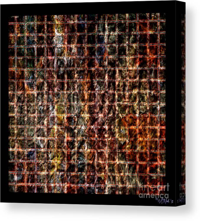 Conceptual Canvas Print featuring the digital art Grid Series 3-2 by Walter Neal