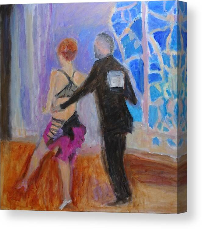 Dance Partners Canvas Print featuring the painting Dance Partners by Andrea Goldsmith