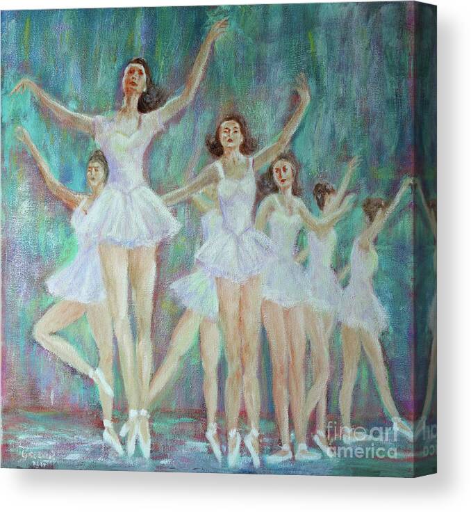 Impressionism Canvas Print featuring the painting Dance Rehearsal by Lyric Lucas