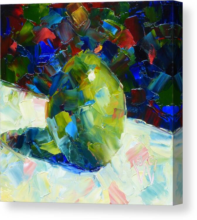 Still Life Canvas Print featuring the painting D'Anjou Dance by Susan Woodward