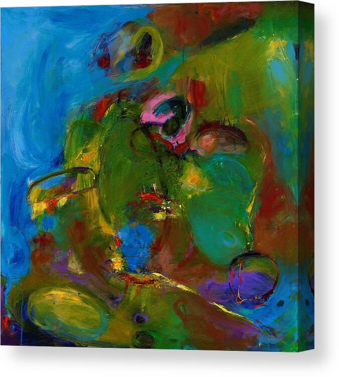 Abstract Expressionistic Canvas Print featuring the painting Day Expressing Dawn by Johnathan Harris