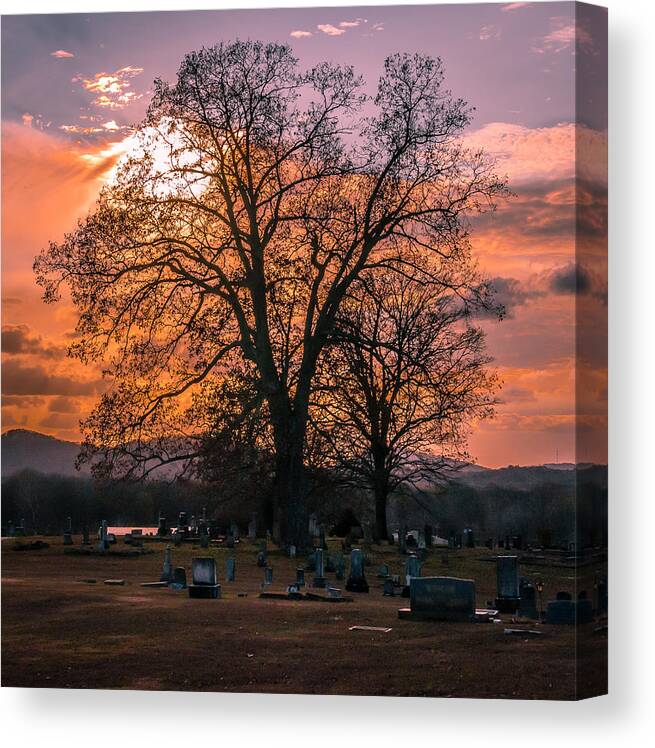 Southern Gothic Canvas Print featuring the photograph Day's End by James L Bartlett