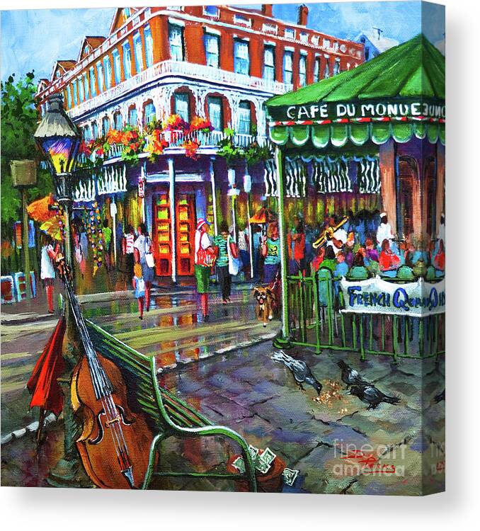New Orleans Art Canvas Print featuring the painting Decatur Street by Dianne Parks