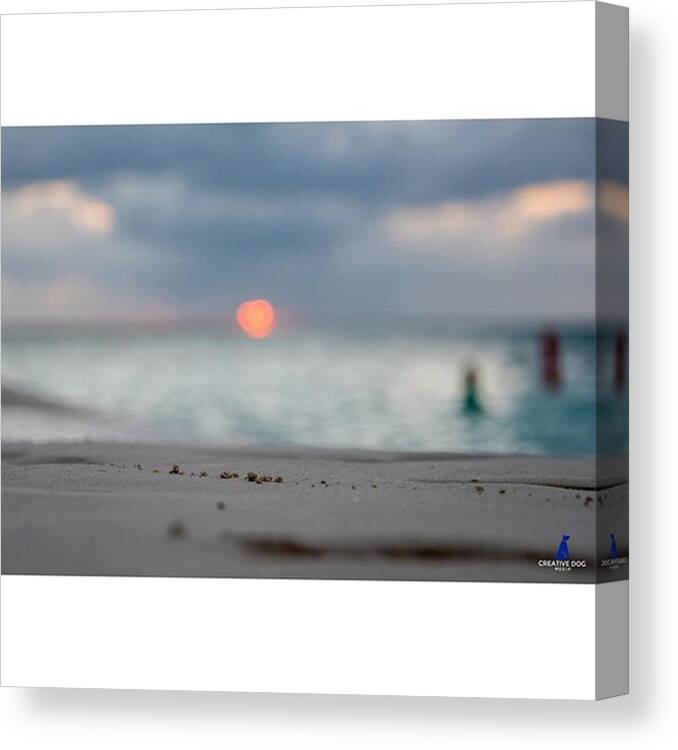 Sunset Canvas Print featuring the photograph December Caribbean #sunset by Creative Dog Media 