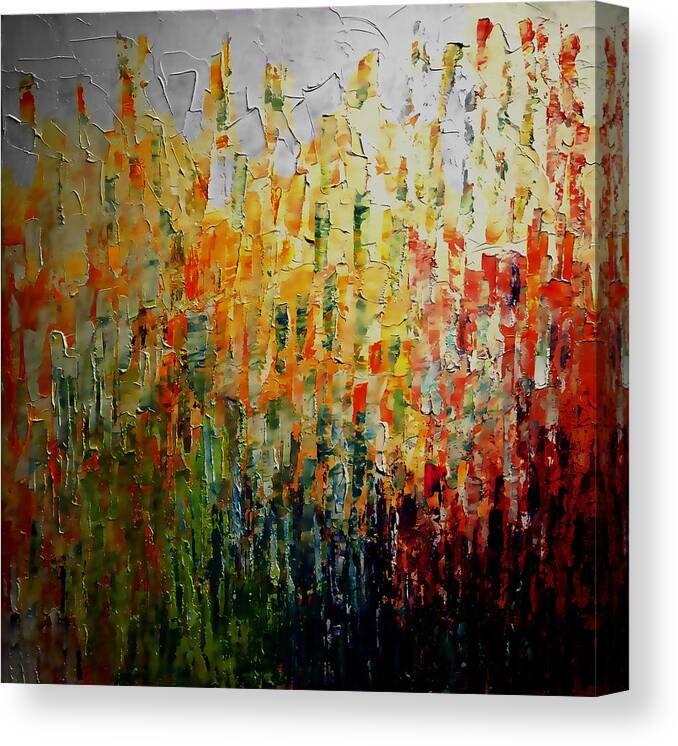 Deep Canvas Print featuring the painting Deep Garden by Linda Bailey