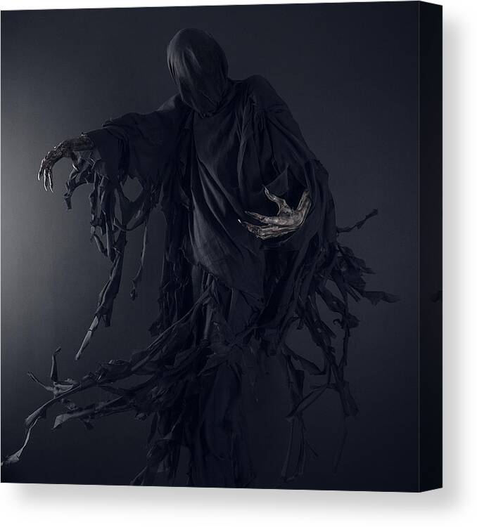 Death Canvas Print featuring the photograph Dementor by Alex Malikov