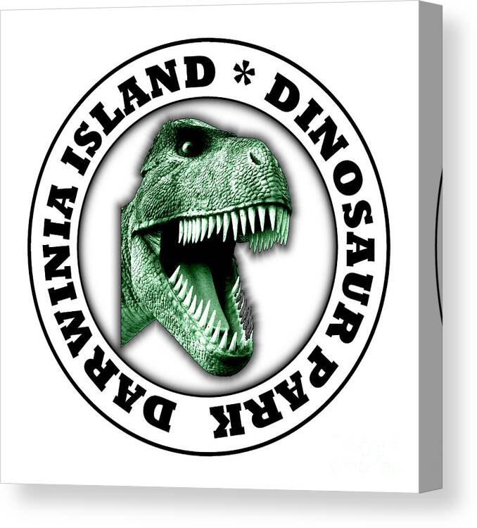 Darwinia Canvas Print featuring the digital art Dinosaur Park by Gaspar Avila