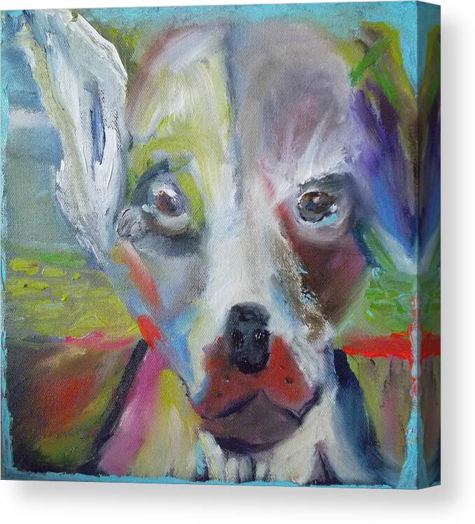 Dog Canvas Print featuring the painting Doggietude by Susan Esbensen