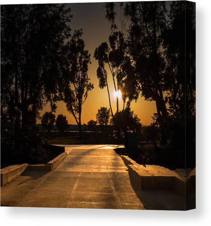 California Canvas Print featuring the photograph Dominguez Hills Sunset by Ed Clark